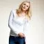 BOOB ammetopp rund hals/lang arm - white