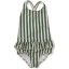 Liewood Amara swimsuit - stripe: garden green/sandy