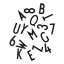 Design Letters letters large - black
