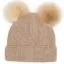 HUTTEliHUT BIG PLYS hut wool w/2 alpaca pompoms - camel/camel