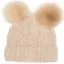 HUTTEliHUT BIG PLYS hut wool w/2 alpaca pompoms – sand/light camel