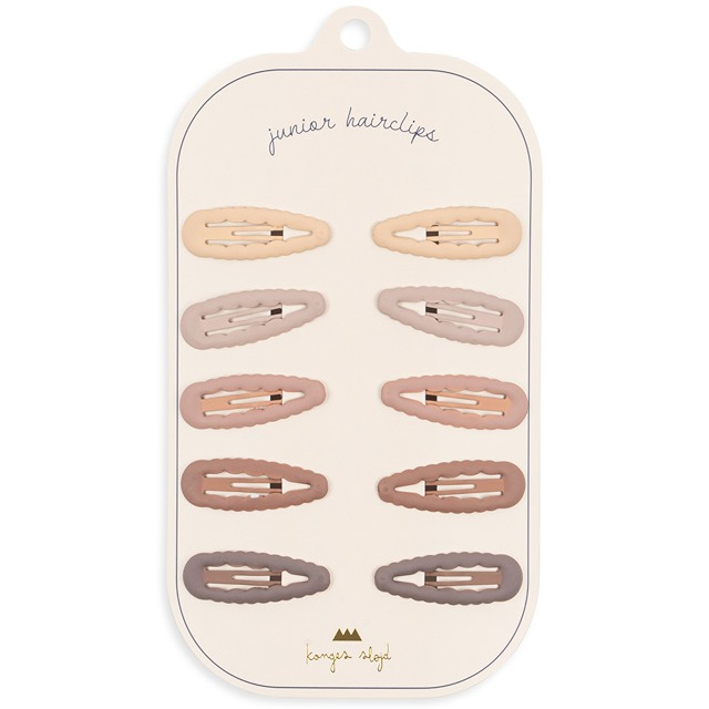 KS3124 - 10-PACK JUNIOR HAIRCLIPS SCALLOP - ROUGE PACK - Extra 1