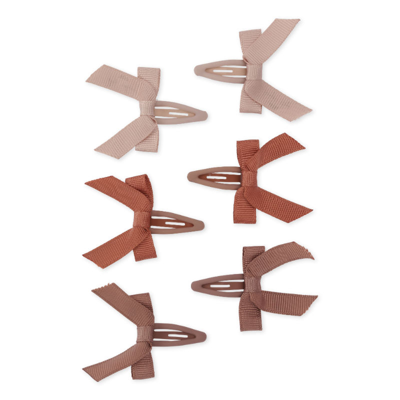 KS3776 - 6 PACK HAIRCLIPS BOW - ROUGE PACK - Extra 0 (1)