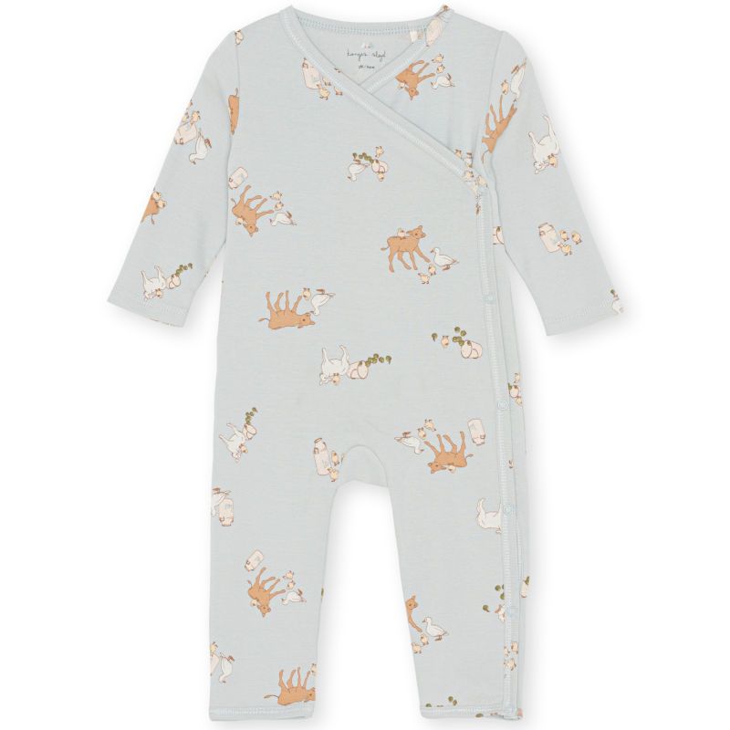 KS3807 - CLASSIC NEWBORN ONESIE GOTS - FARM BLUE - Main