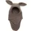 HUTTEliHUT BUNBUN balaclava wool fleece rabbit ears - cocoa brown