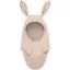 HUTTEliHUT balaclava cotton fleece with rabbit ears - almond peach
