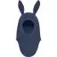 HUTTEliHUT balaclava cotton fleece with rabbit ears - navy melange