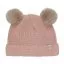 HUTTEliHUT hat knit fakefur pom’s cotton – light camel