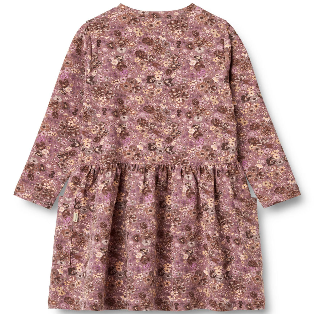 1566k-135 GOTS - Jersey Dress L-S Bessie - 1347 lavender flowers - Extra 2