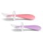 Munchkin gentle scoop silicone training spoons 2pk - pink/purple