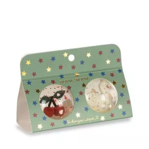 Alternative view of Konges Sløjd bouncing ball sets - cherry/swan