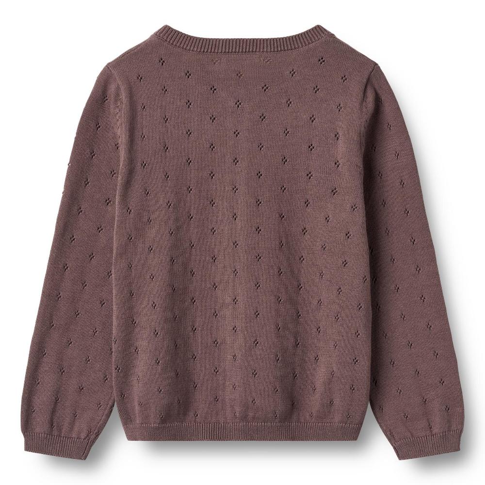 0518-560-GOTS - Knit Cardigan Maia - 2378 plum - Extra 1