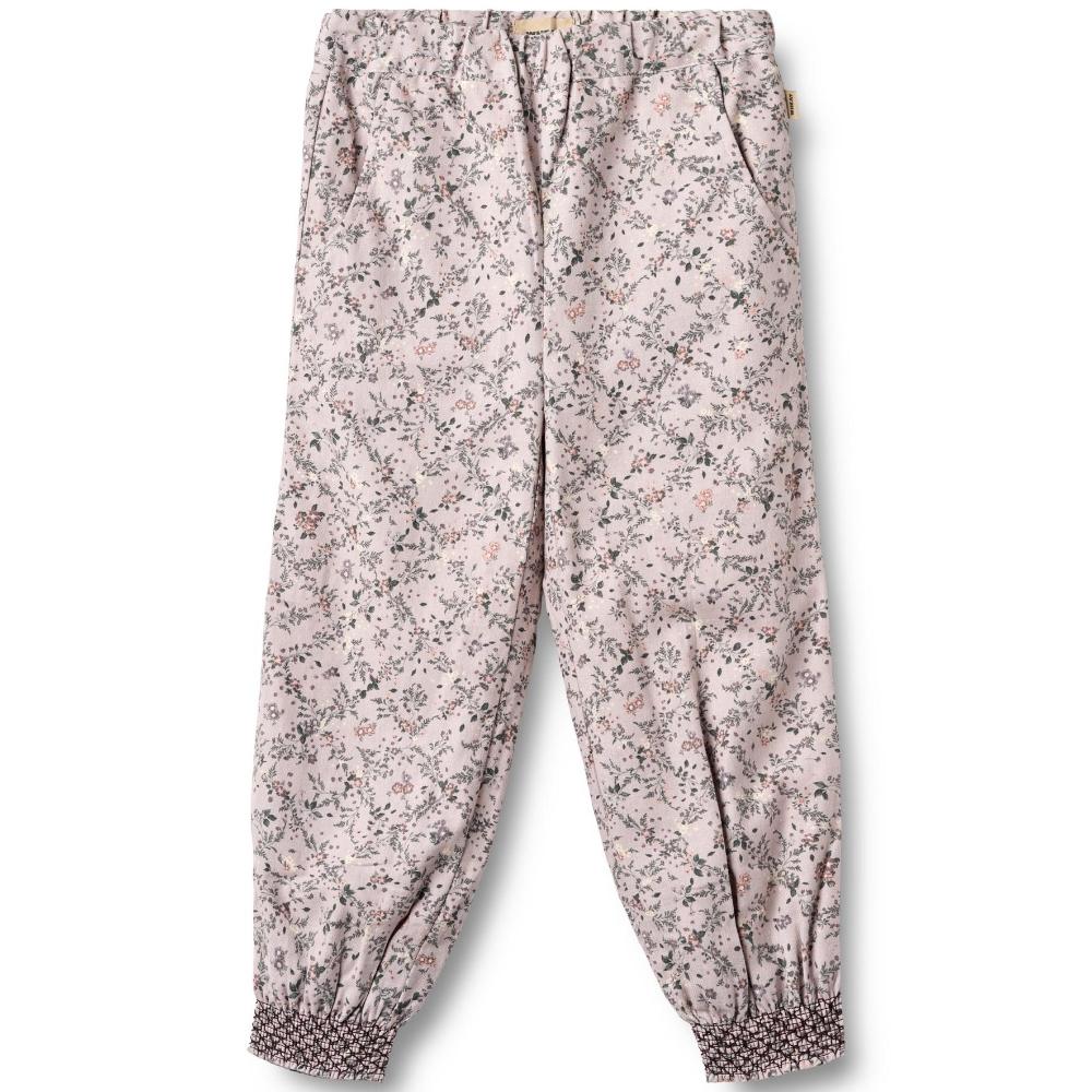 0702-218-GOTS - Trousers Lined Sara - 9559 lilac checked flowers - Extra 0