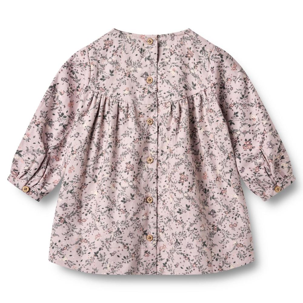 5361-218-GOTS - Dress L-S Fenja - 9559 lilac checked flowers - Extra 2