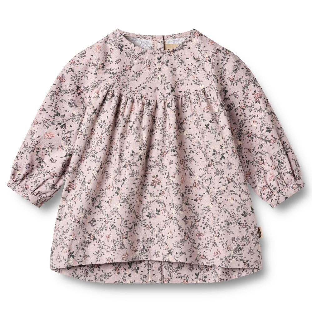 5361-218-GOTS - Dress L-S Fenja - 9559 lilac checked flowers - Main