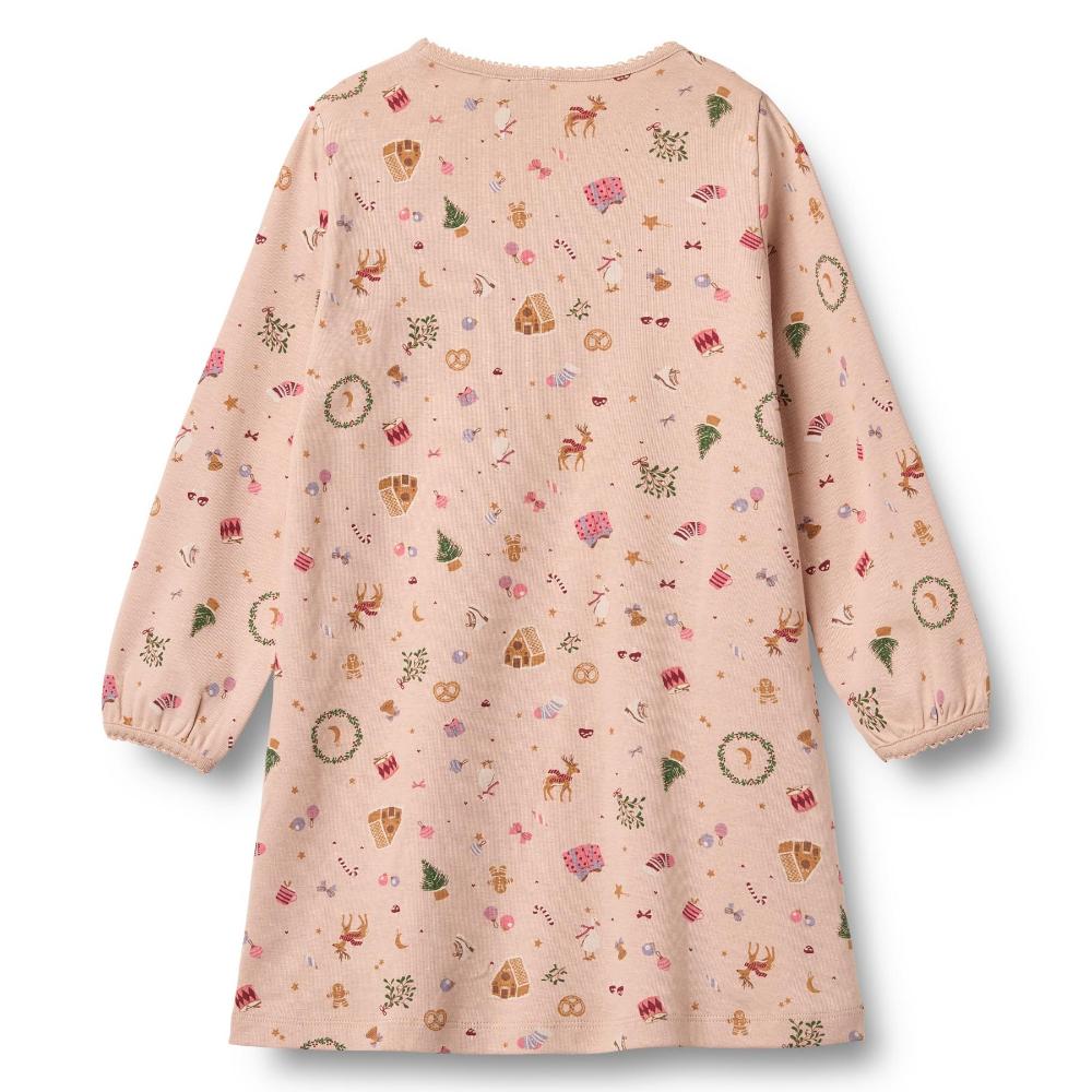 3069-130-GOTS - Nightgown Elinor - 9589 rose dust holiday - Extra 2