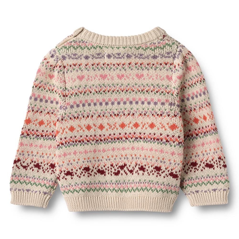 4514-560-GOTS - Jacquard Pullover Olga - 9042 multi - Extra 1