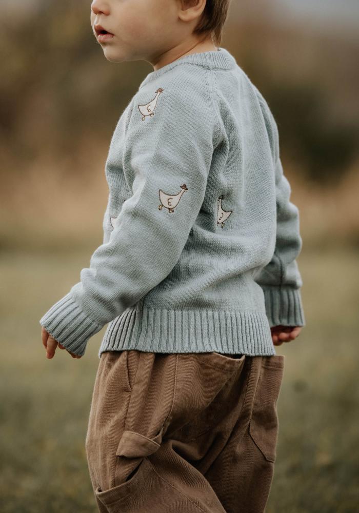 F1881 - MAHDI KNIT PULLOVER - SLATE - Extra 2