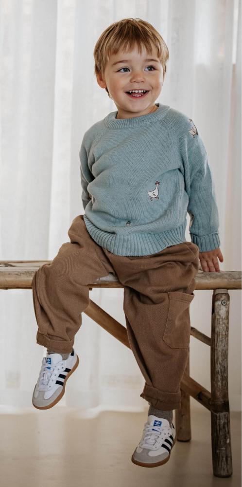 F1881 - MAHDI KNIT PULLOVER - SLATE - Extra 3