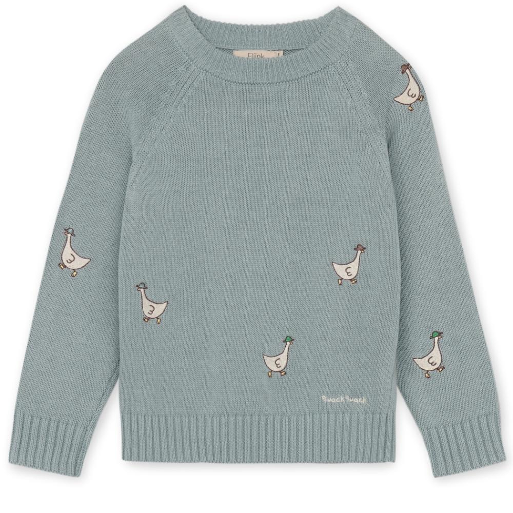 F1881 - MAHDI KNIT PULLOVER - SLATE - Main