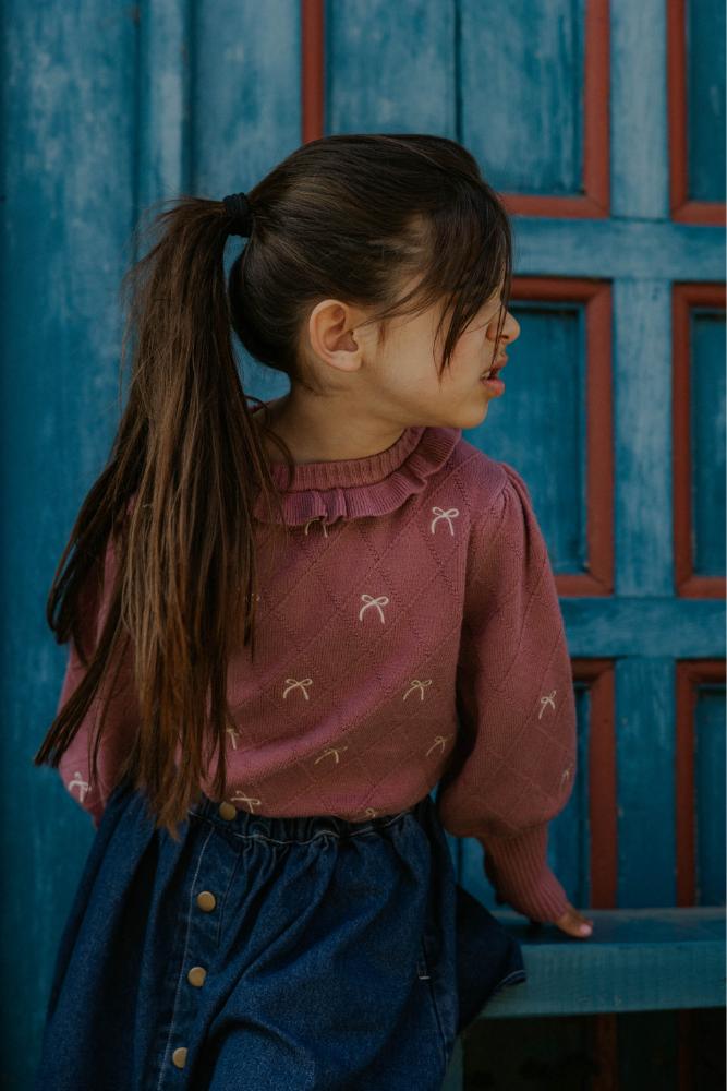 FX1878 - ALON BOW BLOUSE - ASH ROSE - Extra 2