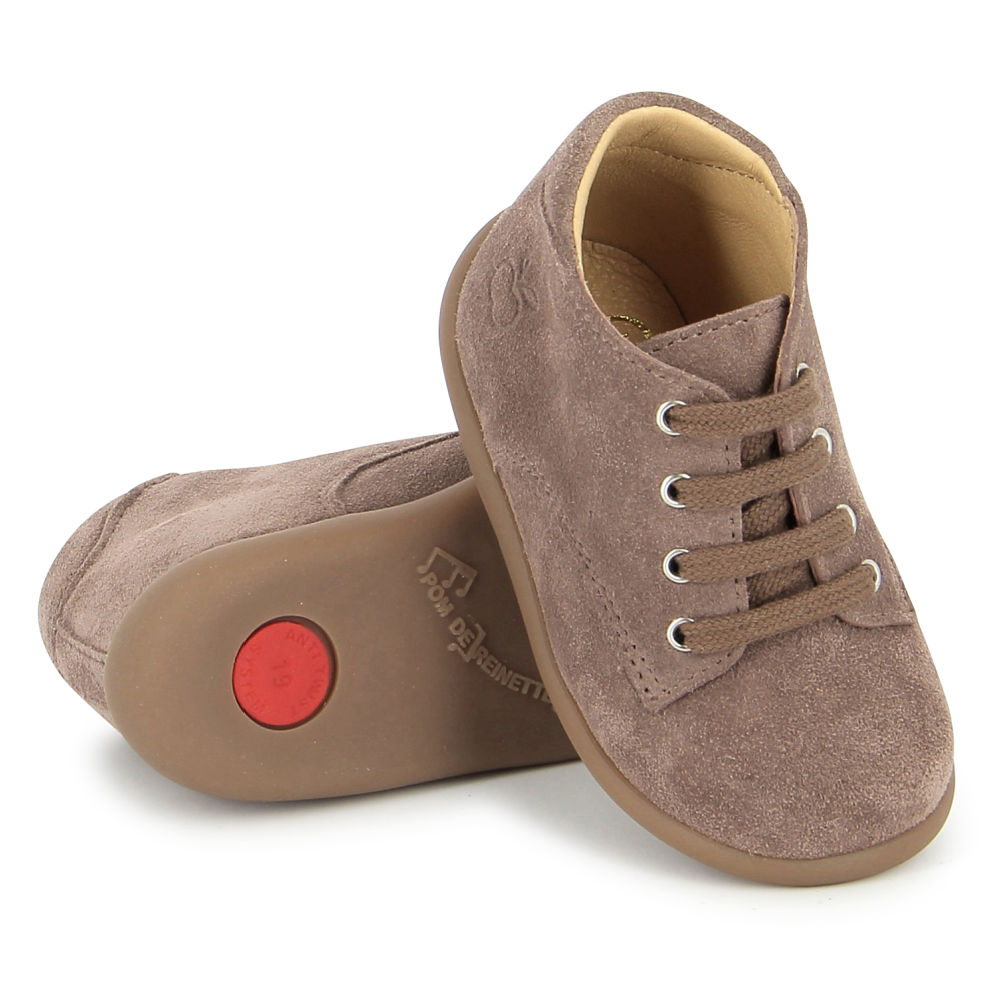 POM D'API / HIVER 2025 / STAND-UP DERBY / VELOURS + CAOUTCHOUC / VIEUX ROSE