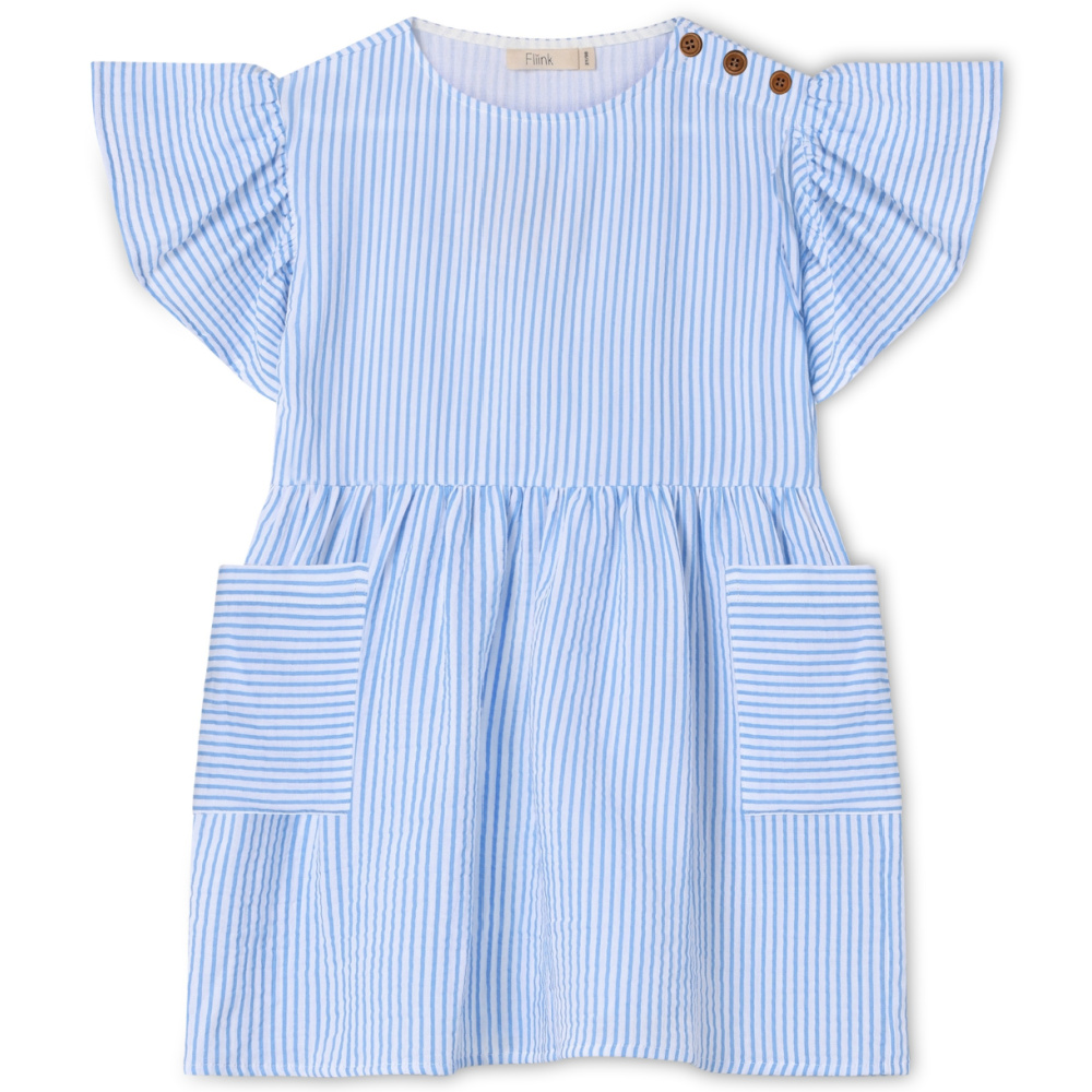 F1608 - CHA CHA SS DRESS - MARINA STRIBED - Main