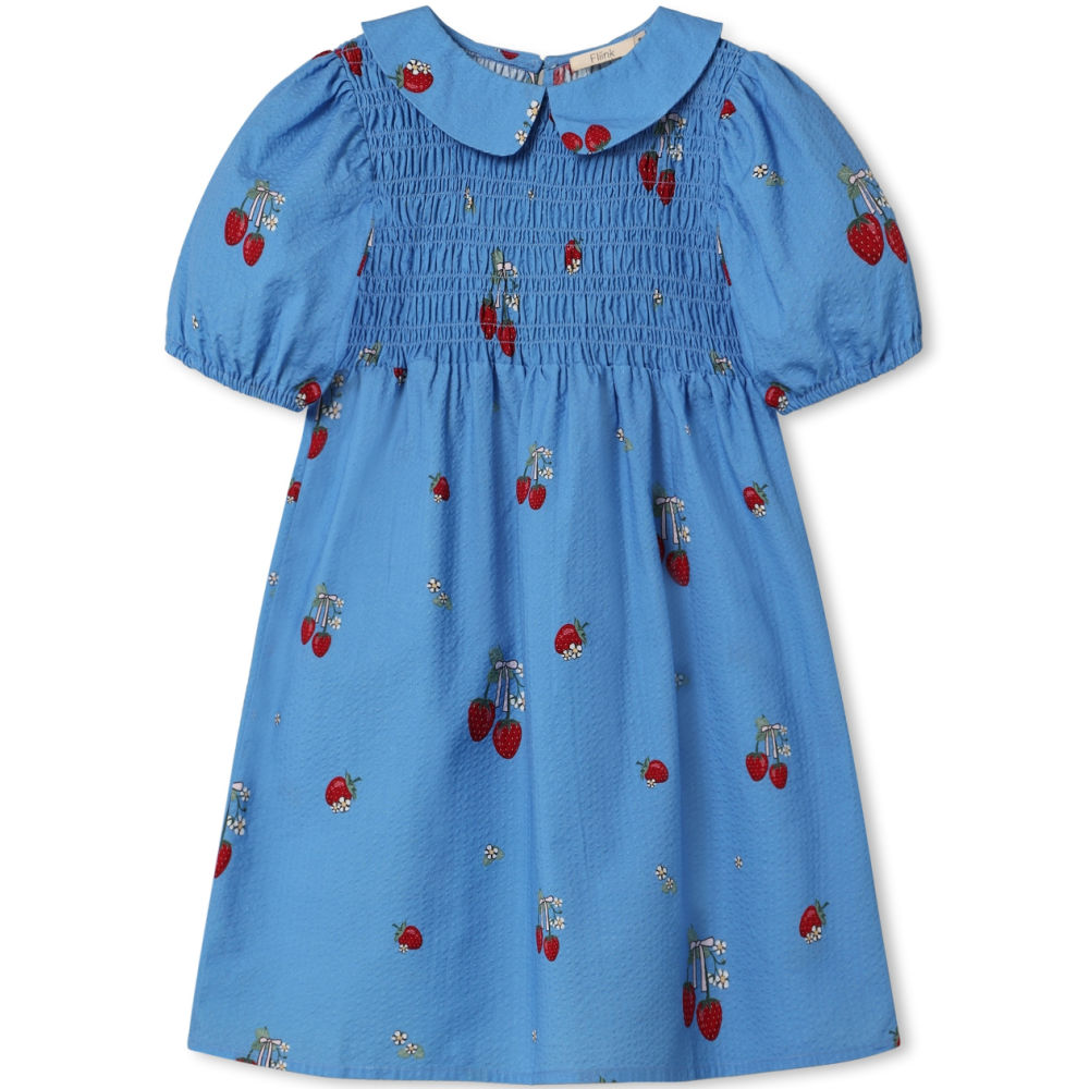 F1975 - ELMA SS DRESS - MARINA BLUE AOP - Main