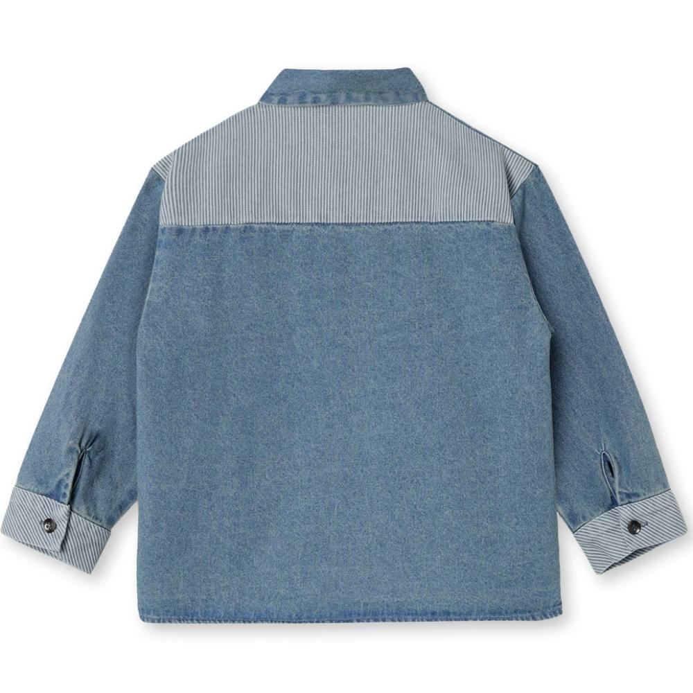 F1981 - DON CONTRAST LS SHIRT - MEDIUM DENIM BLUE - Extra 1