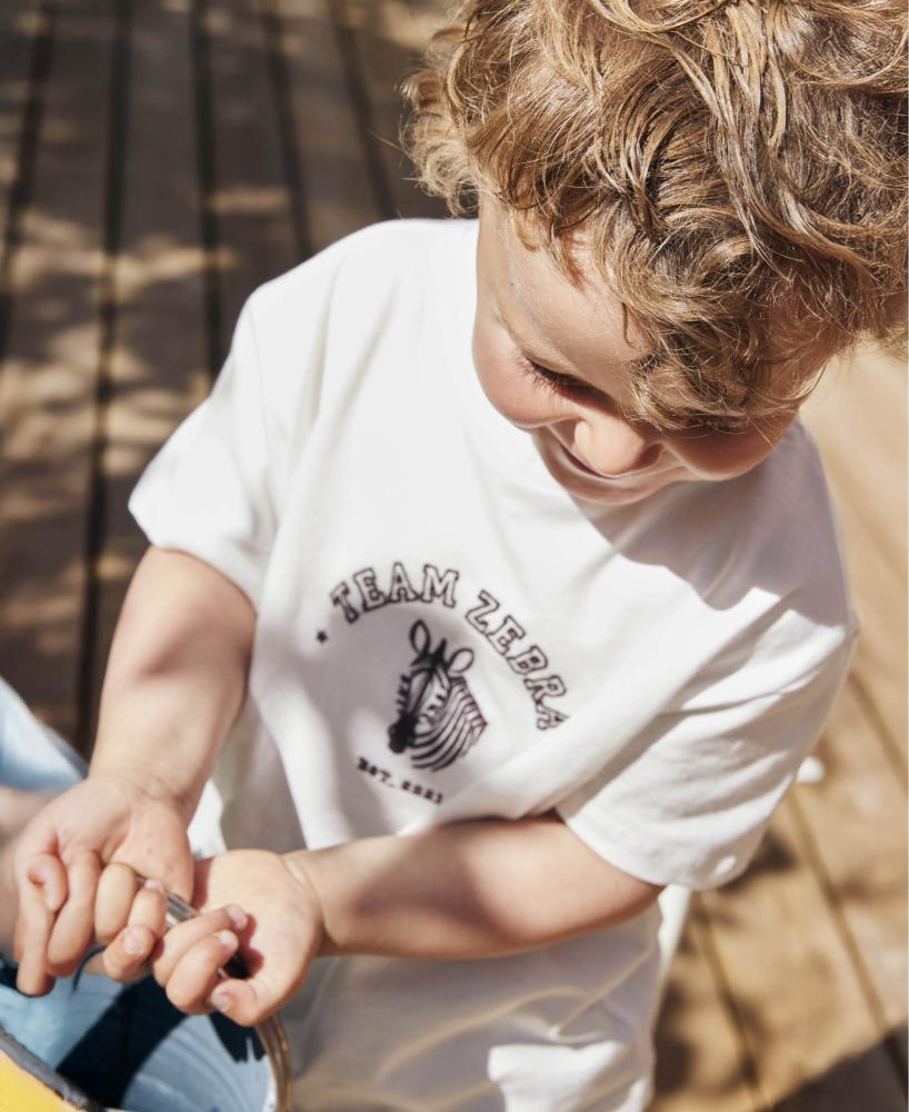 F2023 - SOMMER ZEBRA T-SHIRT - CLOUD DANCER - Extra 2