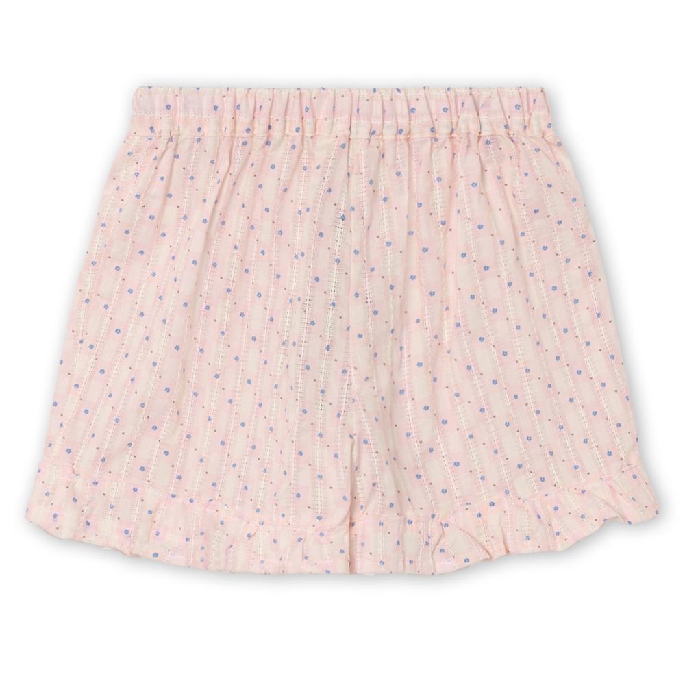 F2030 - ZORRO RUFFLE SHORTS - CHALK PINK CHECK AOP - Extra 2
