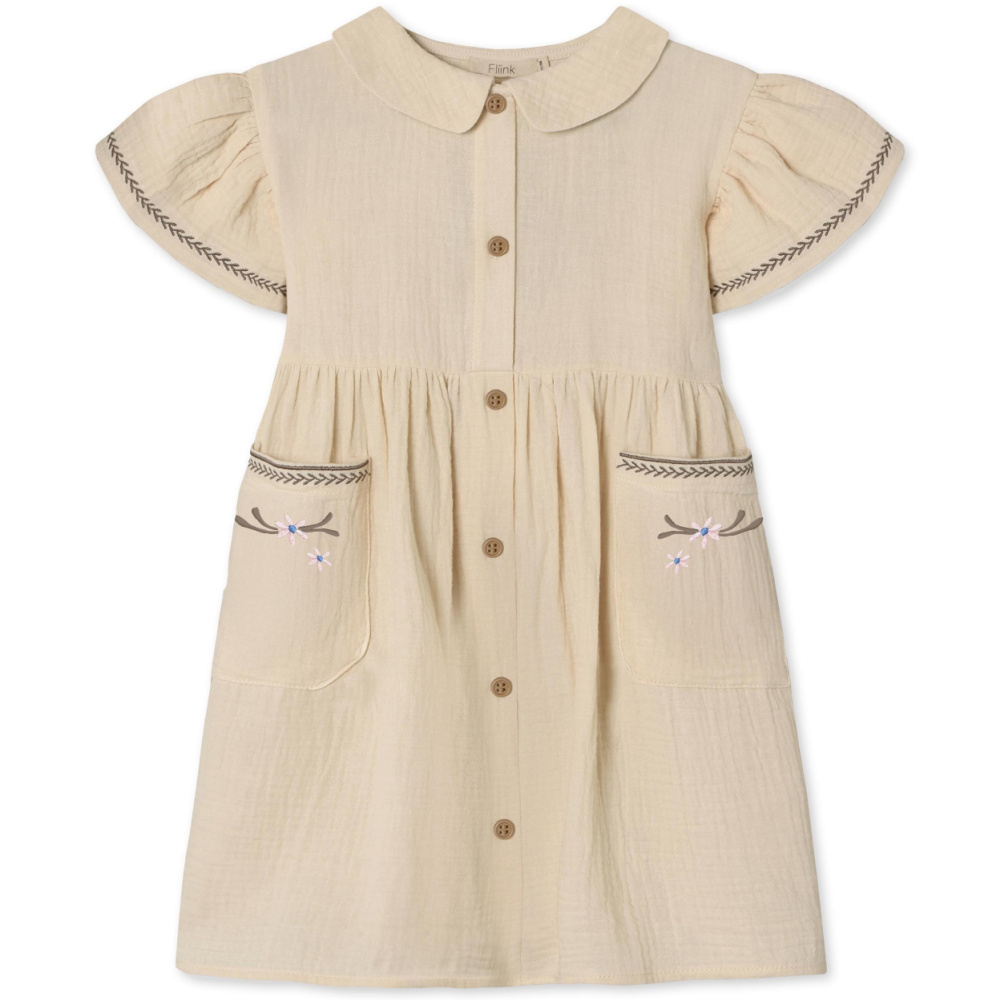 F2055 - AMOUR FLOWER DRESS - SANDSHELL - Extra 0