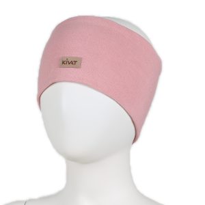 KiVAT pannebånd med vindstopper og logo - vintage pink