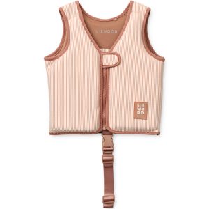 Liewood Dove seersucker swim vest -  Y/D stripe pale tuscany/creme de la creme