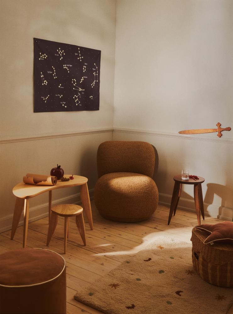 FermLiving_SS26_ConstellationTextileMap_1104273073_FeveKidsDesk_1104273037_FeveKidsStool_1104273039_SkyeTuftedRug_1104272883