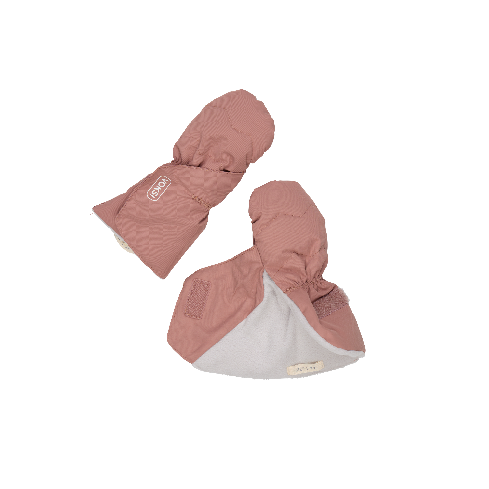Voksi Baby Mittens - Blush Pink / Light Grey (2026) - Bilde 2