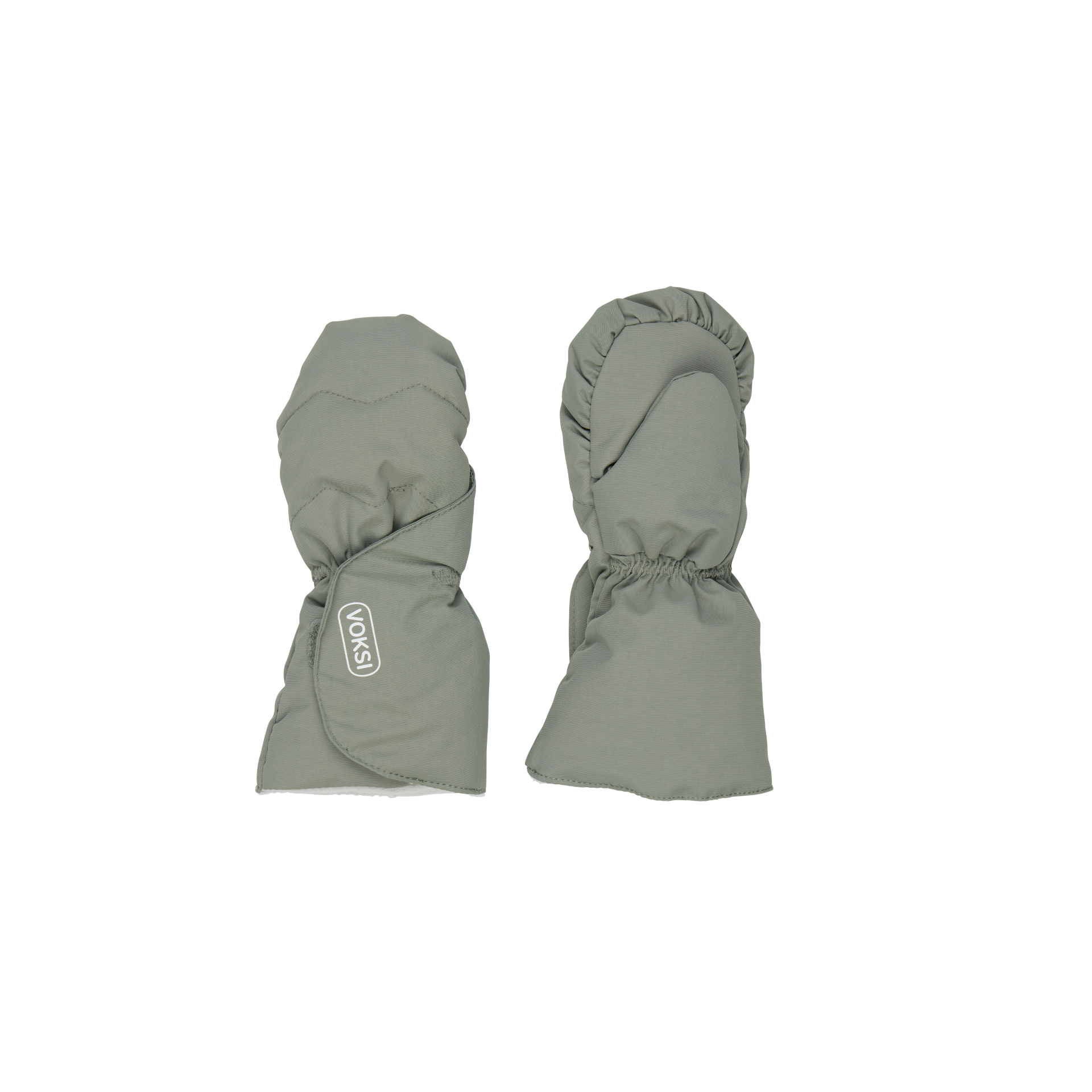 Voksi Baby Mittens - Meadow Green / Light Grey (2026)