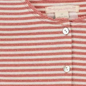 Alternative view of Konges Sløjd Roli Stripe Cardigan - Rose Cream Stripe