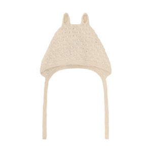 HUTTEliHUT Bonnet Ears Alpaca Wool Knit - Off-white