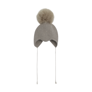 Alternative view of HUTTEliHUT Bonnet Wool Knit Alpaca Pompom - Atmosphere