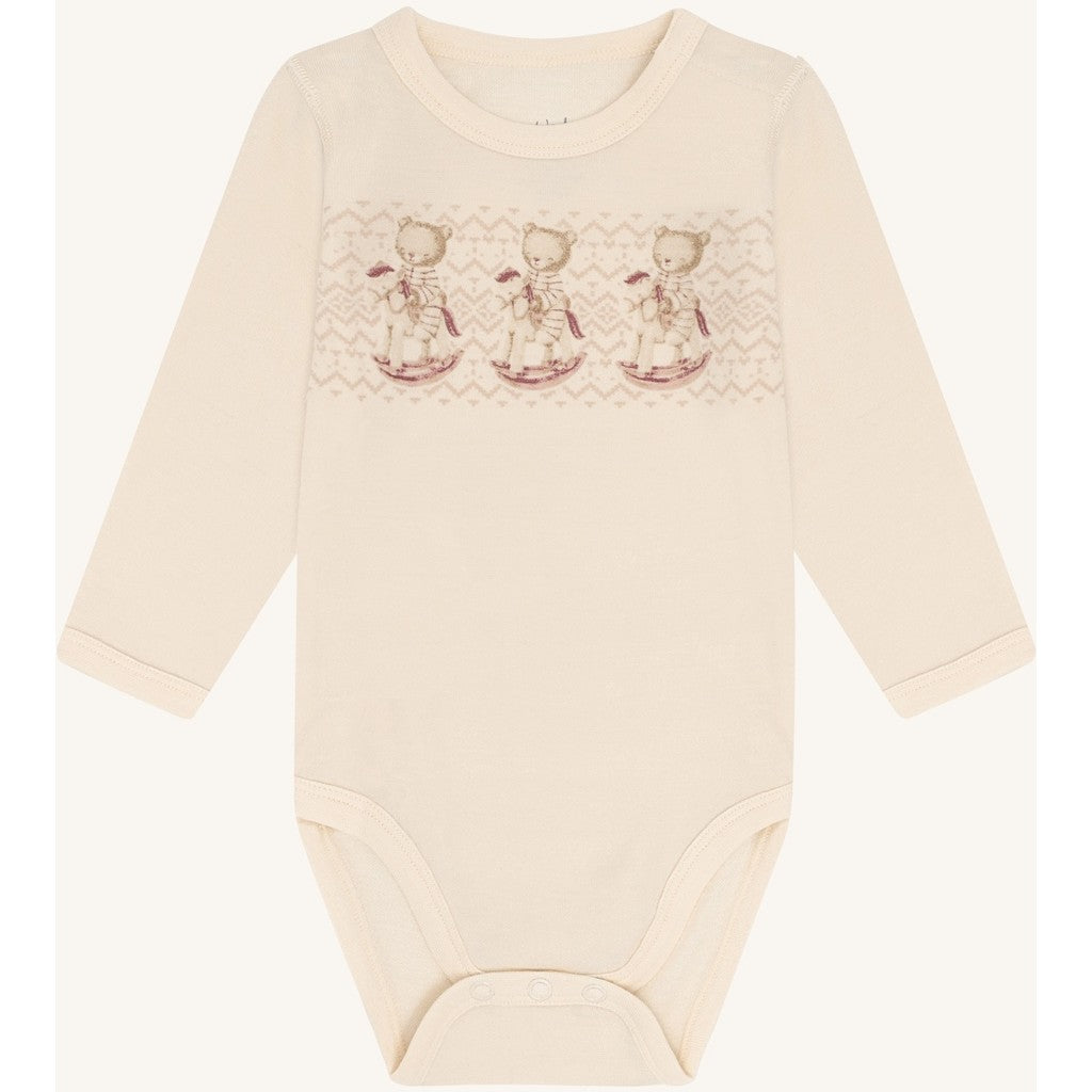 Hust & Claire Baloo Teddy body ull/bambus – Off White