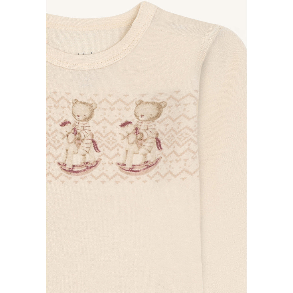 Hust & Claire Baloo Teddy body ull/bambus – Off White