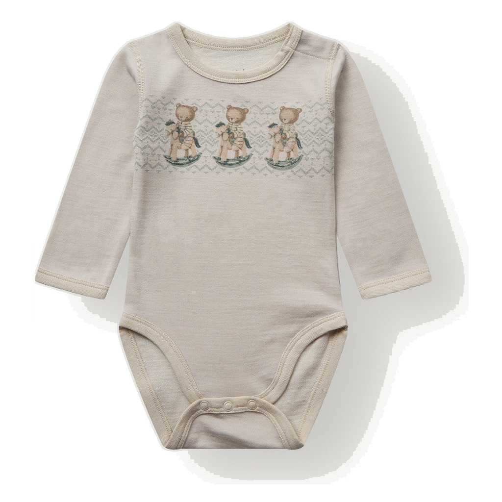 Hust & Claire Baloo Teddy body ull/bambus – French Oak