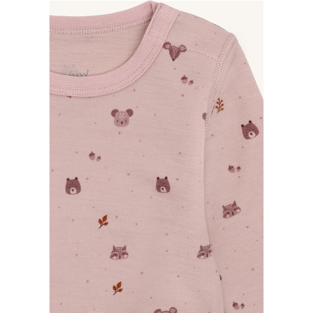 Hust & Claire Baloo Forest body ull/bambus – Dusty Rose