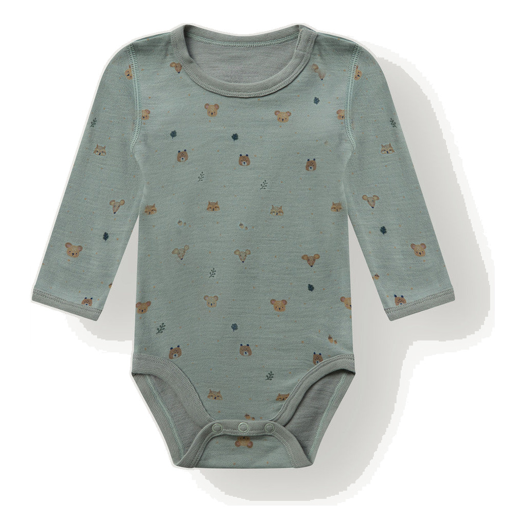 Hust & Claire Baloo Forest body ull/bambus – Slate Green