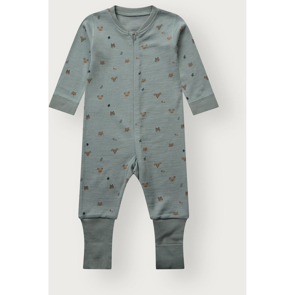 Hust & Claire Manu Forest heldress ull/bambus – Slate Green