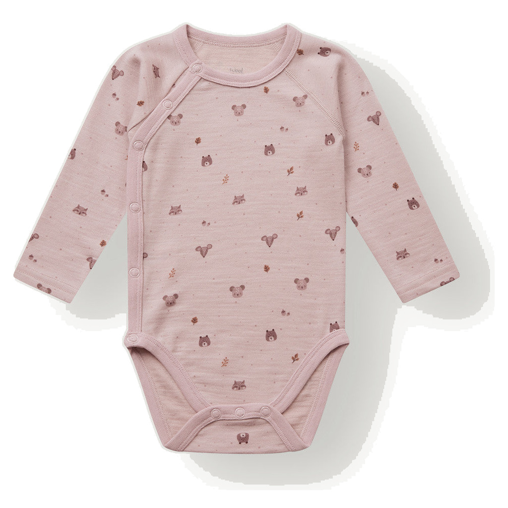 Hust & Claire Baloo Wrap Forest omslagsbody ull/bambus – Dusty Rose