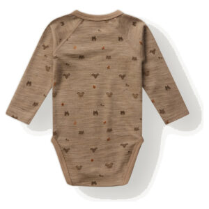 Hust & Claire Baloo Wrap Forest omslagsbody ull/bambus – Biscuit