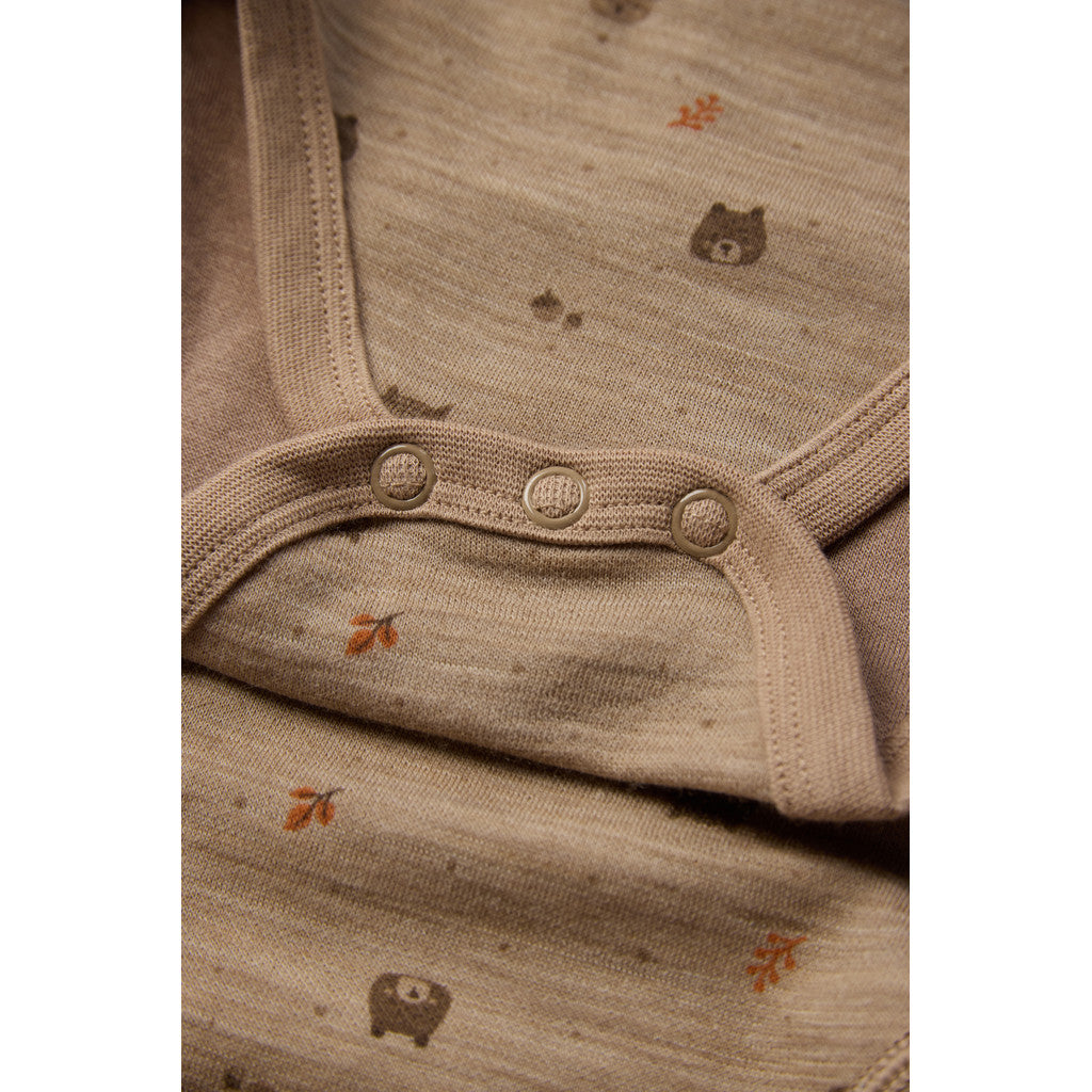 Hust & Claire Baloo Wrap Forest omslagsbody ull/bambus – Biscuit