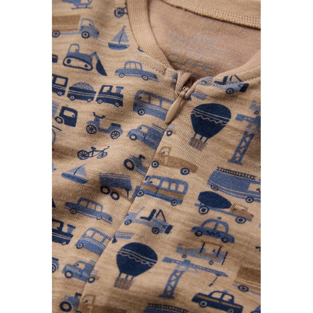 Hust & Claire Manu Zip Work heldress ull/bambus – Biscuit